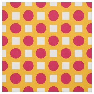 Red polka dots på gult tyg