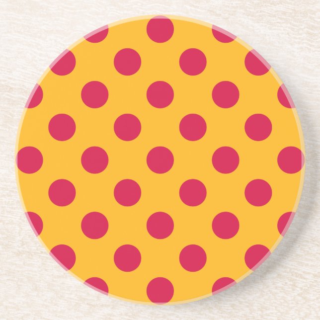 Red polka dots på gult underlägg (Framsidan)