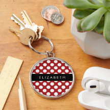 Red Polka dots, Polka Dot Mönster, ditt namn