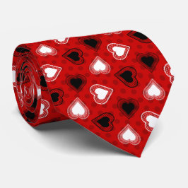 Red Polka dots Snöre Hearts Slips
