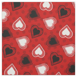 Red Polka dots Snöre Hearts Tyg