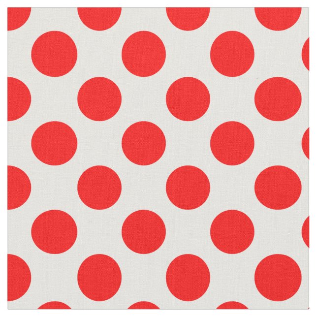 Red Polka dots Tyg (Närbild)