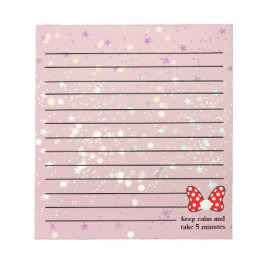 Red polka dots vibrant Ribbon Anteckningsblock