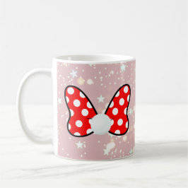 Red polka dots vibrant Ribbon Kaffemugg