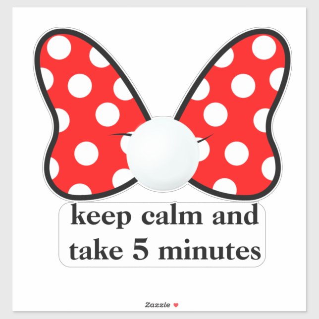 Red polka dots vibrant Ribbon Klistermärken (Ark)