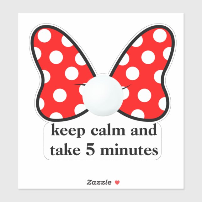 Red polka dots vibrant Ribbon Klistermärken (Ark)