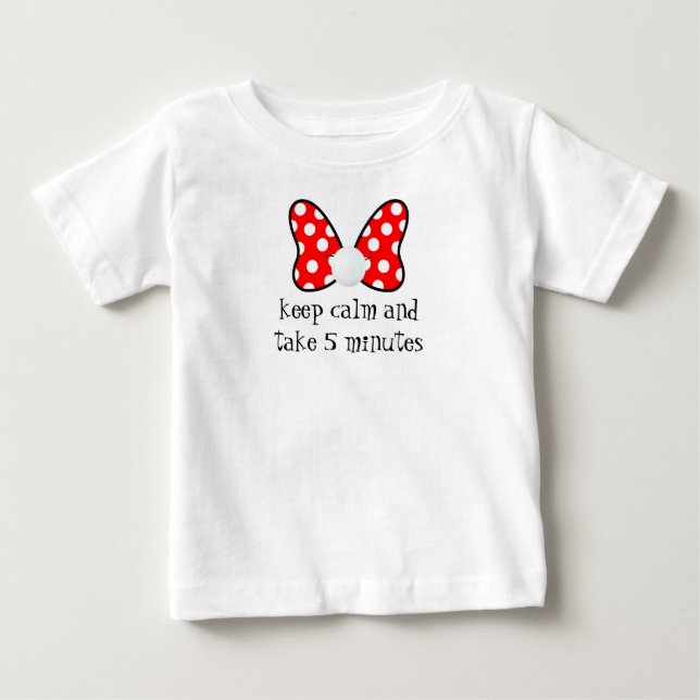 Red polka dots vibrant Ribbon T Shirt (Framsida)