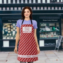 Red Polka dots Vin-Loving Cook Apron