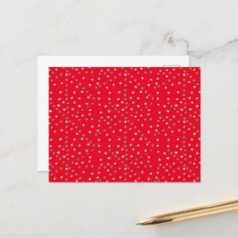 Red Polka dots Vykort