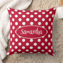 RED + Polka White Dots