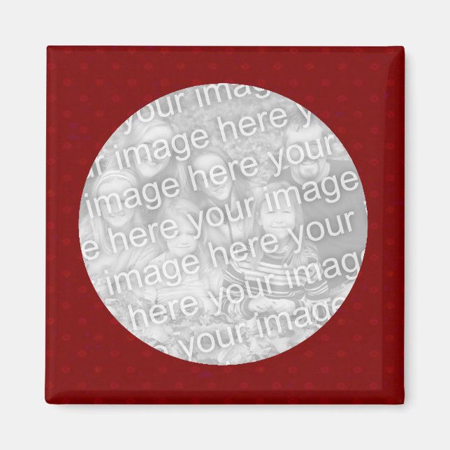 Red Polkadot Photo Magnet-mall Magnet (Framsidan)