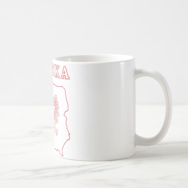 Red Polska Karta med öre Kaffemugg (Höger)