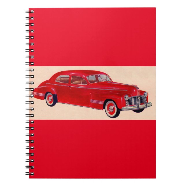 Red Pontiac Torpedo Anteckningsbok Med Spiral (Framsidan)