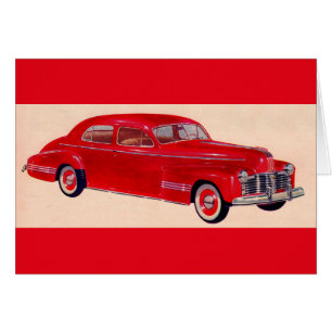 Red Pontiac Torpedo Hälsningskort