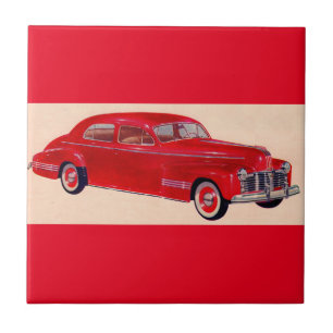 Red Pontiac Torpedo Kakelplatta