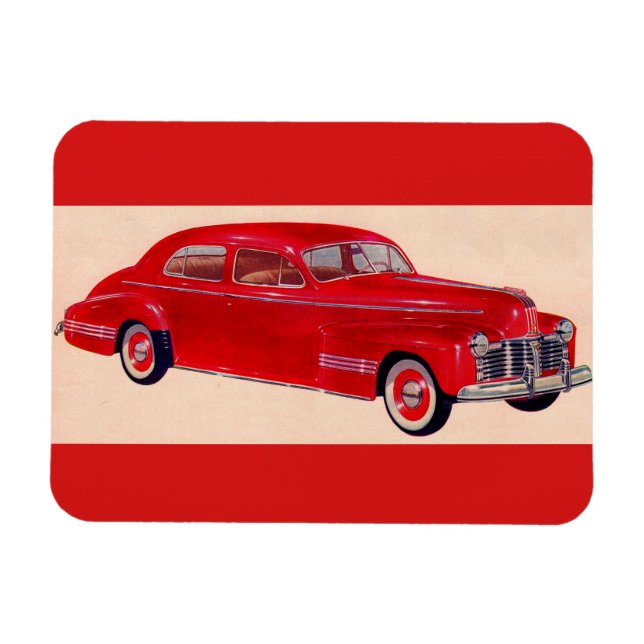 Red Pontiac Torpedo Magnet (Horisontell)