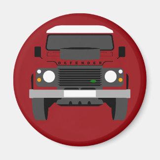 Red Pop art Classic Land Rover Defender Magnet