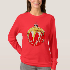 Red Pop Art Stil jul Ornament Art Shirt T Shirt