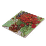 Red Poppies and Daisys by Vincent Van Gogh Kakelplatta<br><div class="desc">Röda poppies och Daisy. Målad av Vincent Van Gogh 1890. Den här bilden är offentlig.</div>