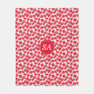 Red Poppies Back to school Dorm Essentials Fleecefilt
