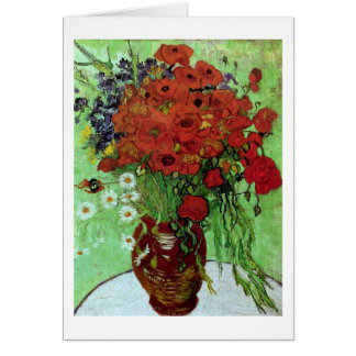Red Poppies & Daisys (F280) Van Gogh Fine Art Hälsningskort