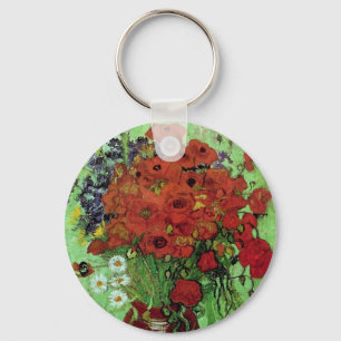 Red Poppies & Daisys (F280) Van Gogh Fine Art Nyckelring