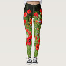 Red Poppies Fält Legging