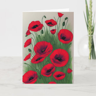 Red Poppies Kort