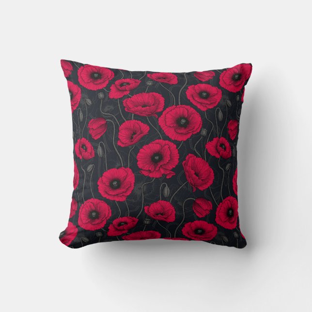 Red Poppies Kudde (Framsida)