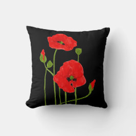 Red Poppies Kudde