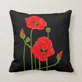 Red Poppies Kudde