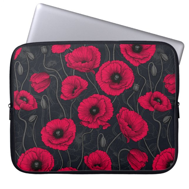 Red Poppies Laptop Fodral (Framsidan)