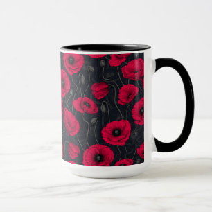 Red Poppies Mugg