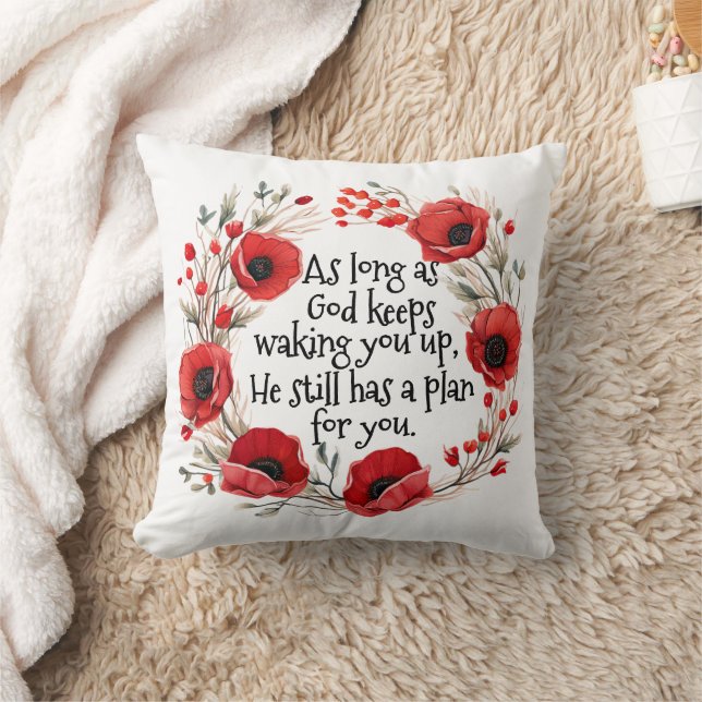 Red Poppies Mugg Kudde (Filt)