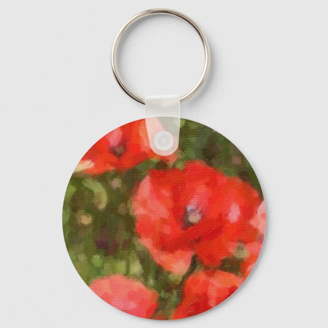 Red Poppies Nyckelring (Framsida)
