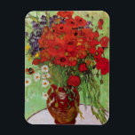 Red Poppies och Daisys av Vincent van Gogh Magnet<br><div class="desc">Fortfarande livstid: Red Poppies och Daisy av Vincent van Gogh är en vintage bra konst post impressionism fortfarande blommigt. En vacker bukett av röda vallmoblommor och vita blommor av daisy färska från trädgården i ett dekorativt vas. Om artisten: Vincent Willem van Gogh (1853-1890) var en av de mest berömd Post...</div>