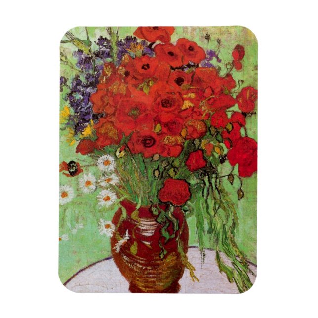 Red Poppies och Daisys av Vincent van Gogh Magnet (Vertikal)