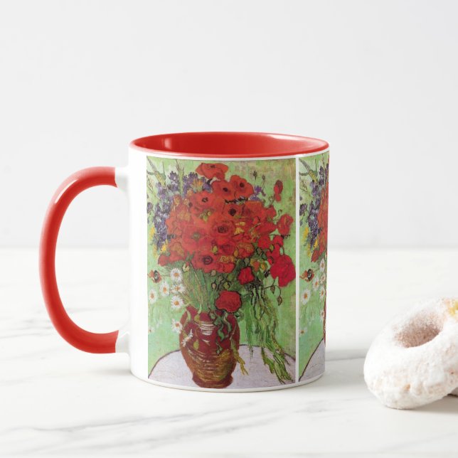 Red Poppies och Daisys av Vincent van Gogh Mugg (Med munk)
