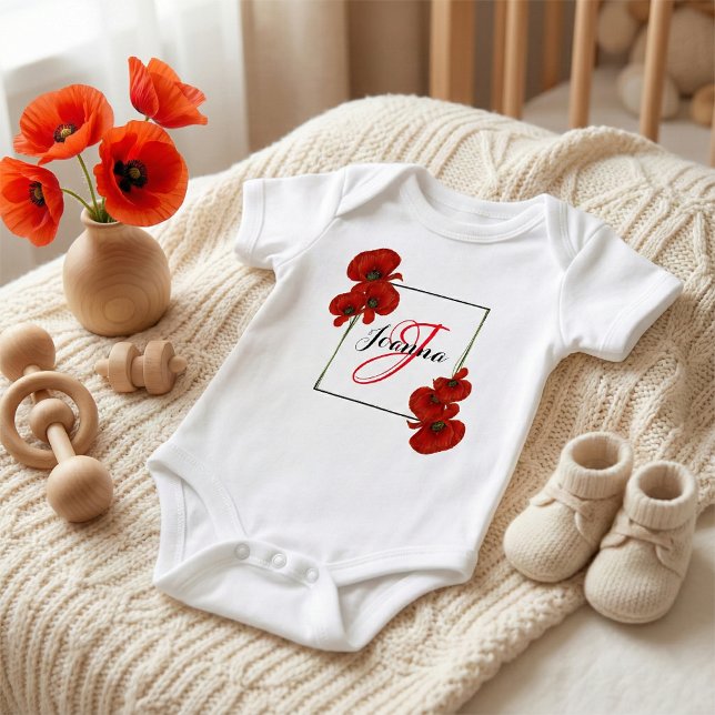 Red Poppies Ram Personlig T Shirt (Skapare uppladdad)