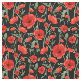 Red Poppies Tyg