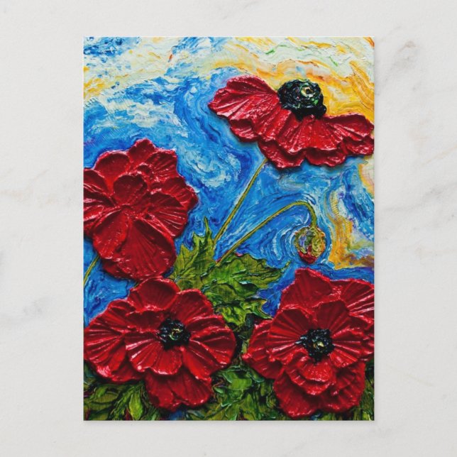 Red Poppies Vykort (Framsida)
