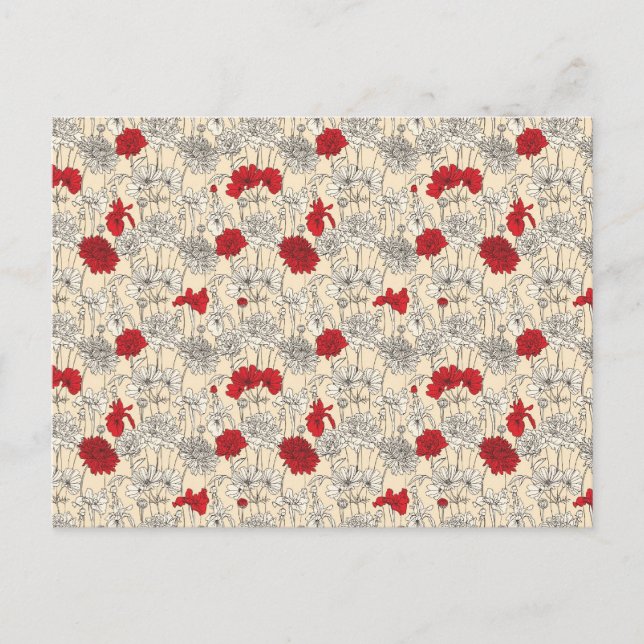 Red Poppies Vykort (Framsida)