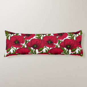 Red Poppy 2 Kroppskudde