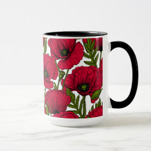 Red Poppy 2 Mugg
