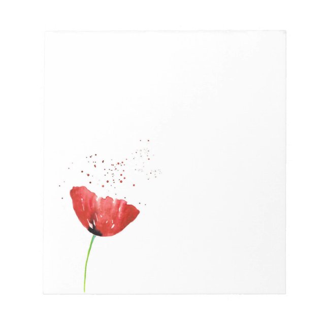 Red Poppy Anteckningsblock (Framsida)