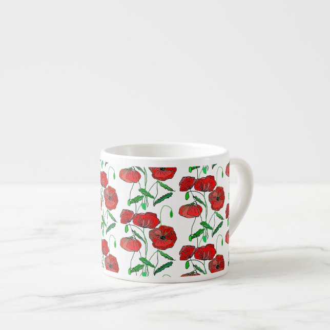 Red Poppy Art - Espressomugg (Framsida höger)
