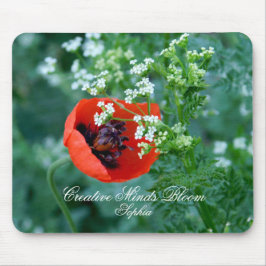 Red Poppy Art Personalized Mouse Pad Musmatta