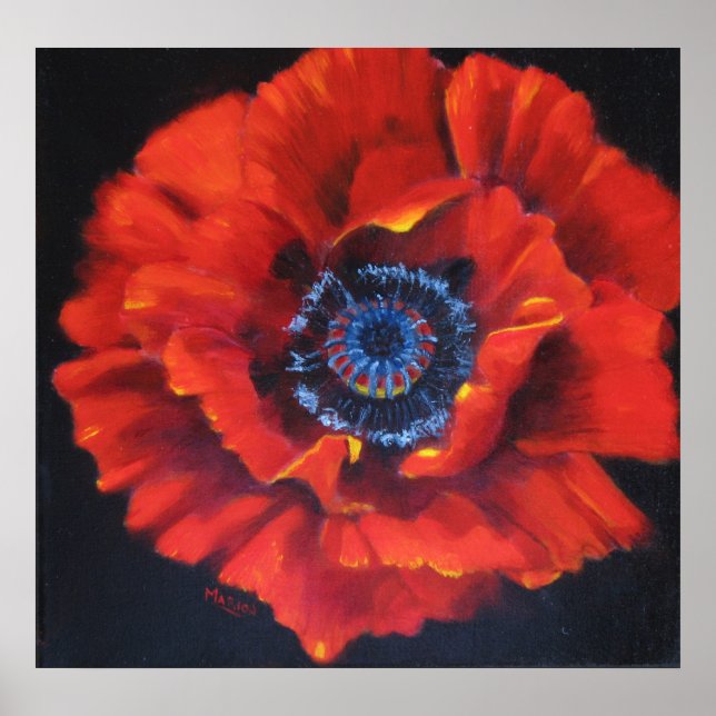 Red Poppy Art Poster (Framsidan)