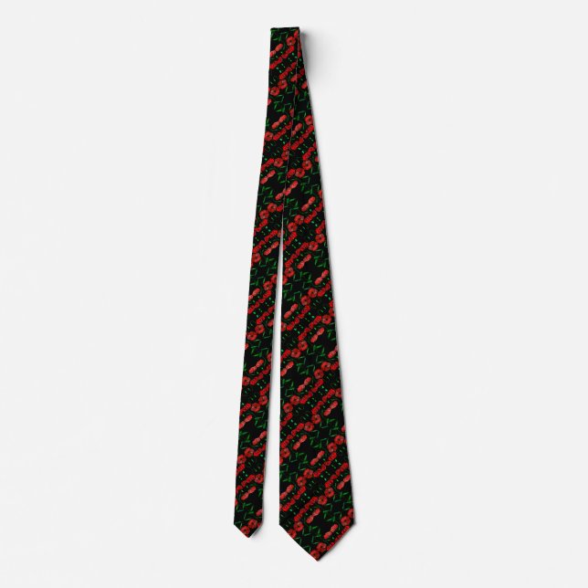 Red Poppy Black Tie Slips (Baksida)