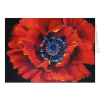 Red Poppy Blank Art Card Hälsningskort